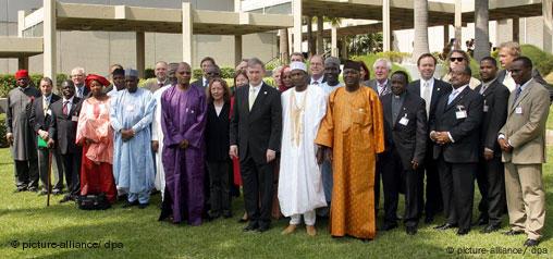 Koehler with participants of the fourth forum for Partnership with Africa in Nigeria, 2008.