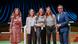 ENTR-Team in Paris beim Deutsch-Französischen Journalistenpreis 2024: ENTR-Journalistinnen Jade Briend-Guy, Elena Pompei und Malvina Raud neben Anne Tallineau (l.) und Tobias Bütow (r.), Generalsekretäre des Deutsch-Französischen Jugendwerks.